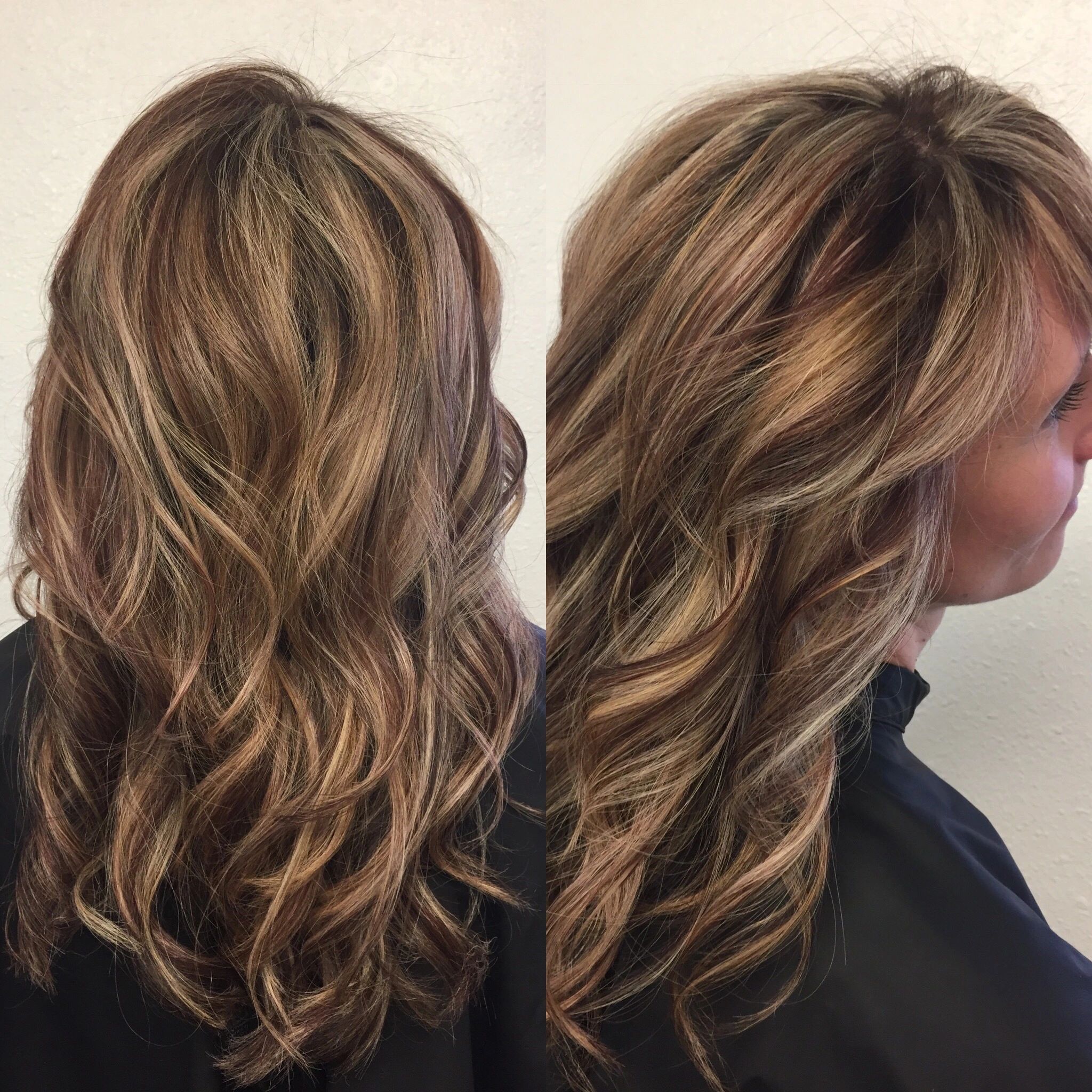 Brunette caramel highlights